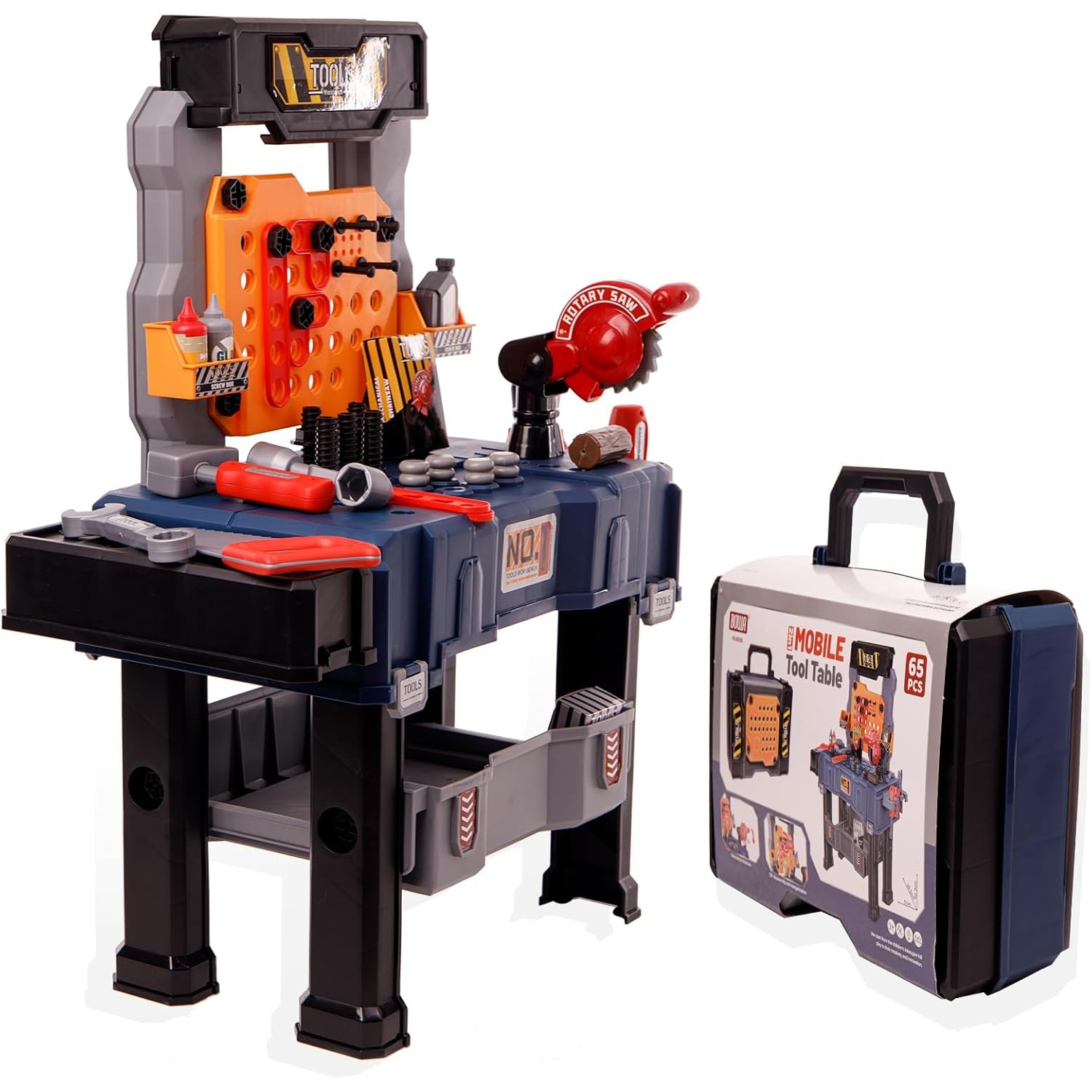 Tools Workshop Kids - 65 قطعة مجموعة أدوات الأطفال التظاهر